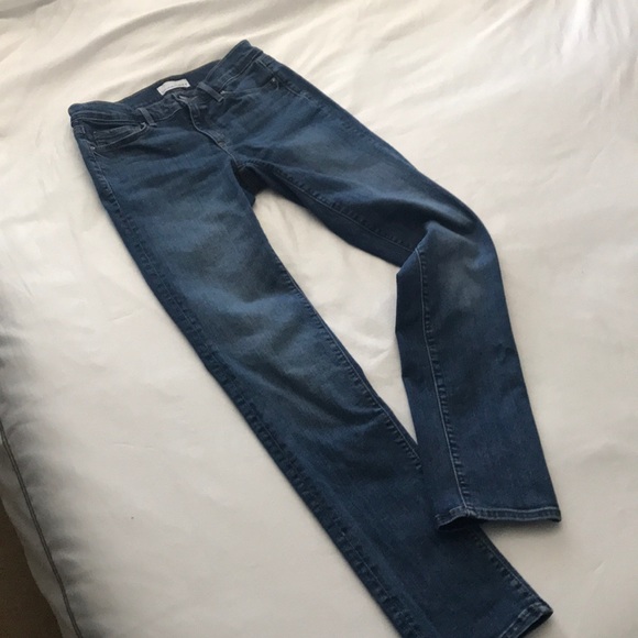 modern straight leg denim jean, high rise - Picture 2 of 5